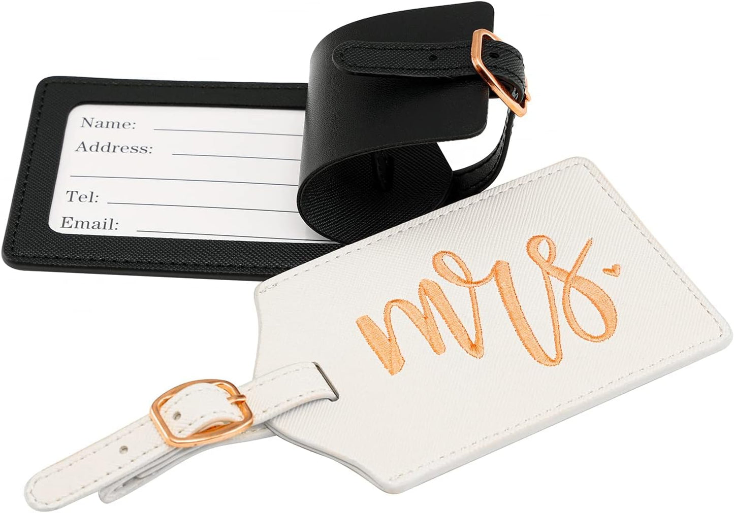 CHOIEO Mr and Mrs Luggage Tags, Bridal Shower Gift Honeymoon Gifts