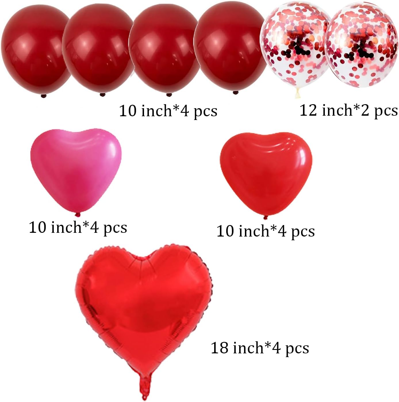 Valentine's Day Party Decoration Set, Heart Balloons, Tassels, Garlands, and Hanging Paper Fans for Anniversaries, Proposals, and Celebrations (Plaid Heart Valentine's Day)
