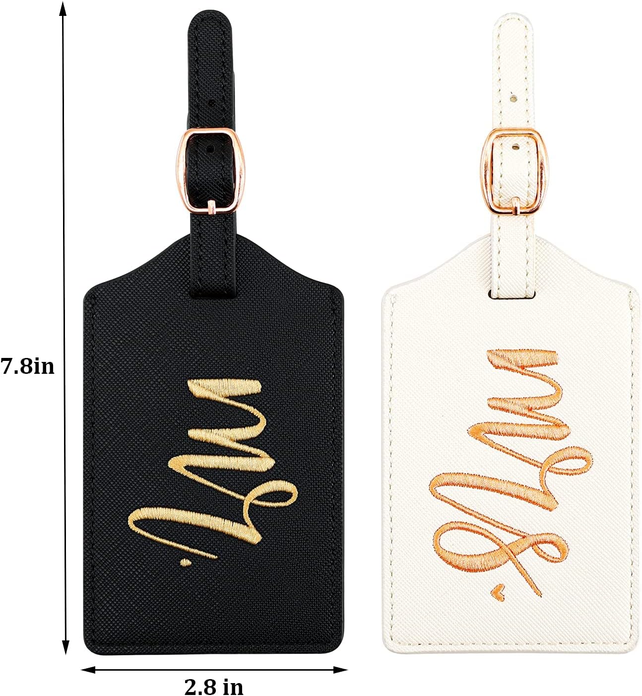 CHOIEO Mr and Mrs Luggage Tags, Bridal Shower Gift Honeymoon Gifts